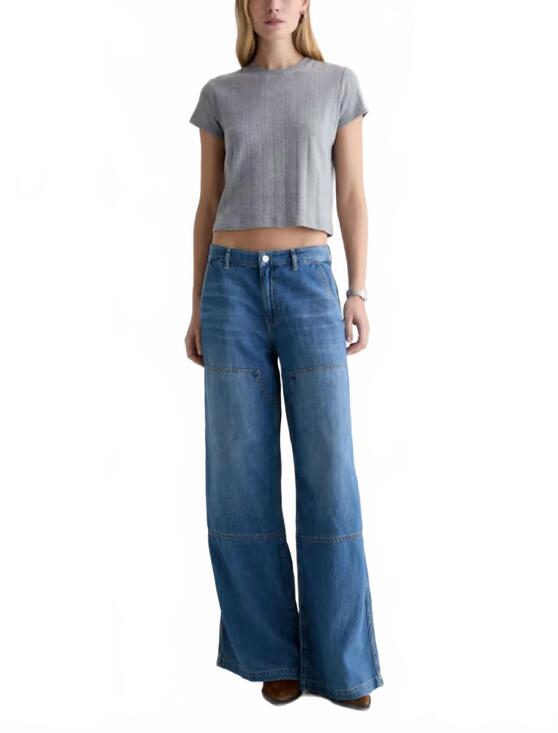 AG JEANS Denim - NEW AG JEANS linen low slung palazzo jean in galaxy